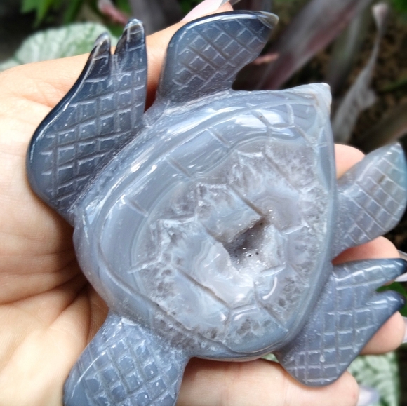 Agate Crystal Carving Sea Turtle shaped - Picture 4 of 5